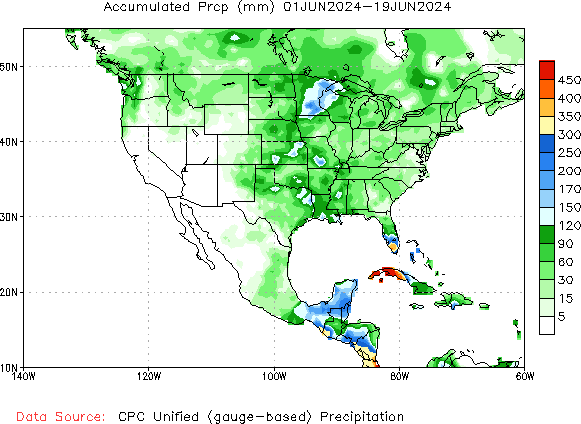 June to current Total Precipitation (millimeters)