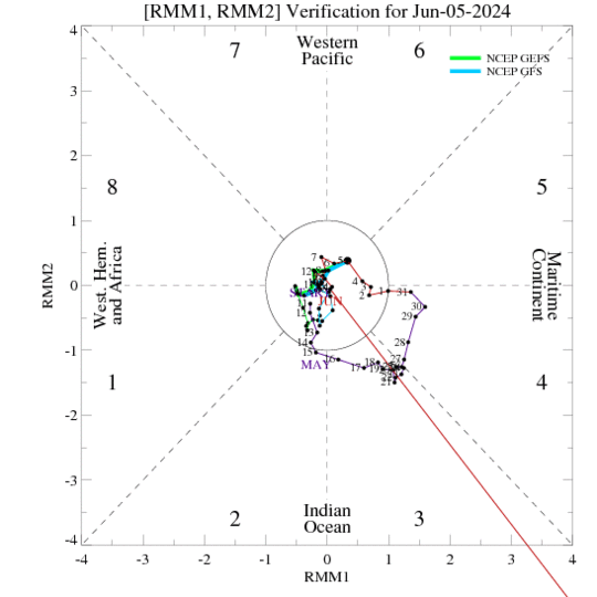 15-Day MJO index verification from the GFS