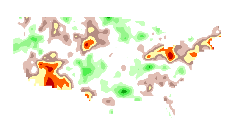 SPI 12 month GFDL Standardized Precipitation Index Outlook Lead 1