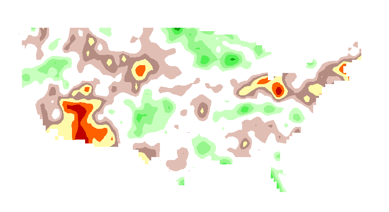 SPI 12 month GFDL Standardized Precipitation Index Outlook Lead 2