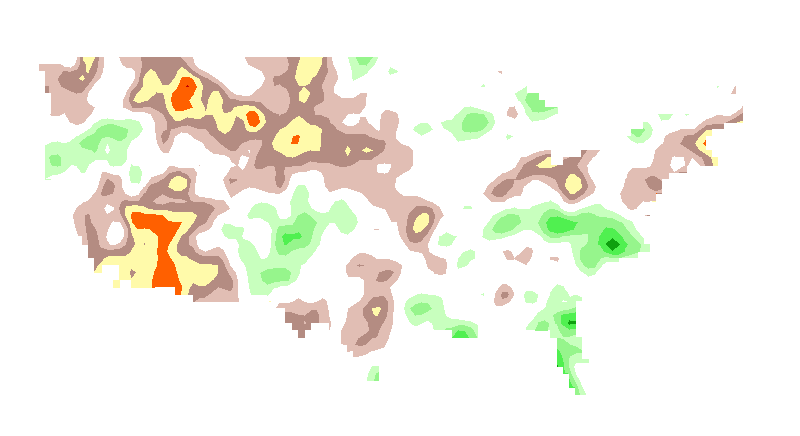 SPI 12 month GFDL Standardized Precipitation Index Outlook Lead 3