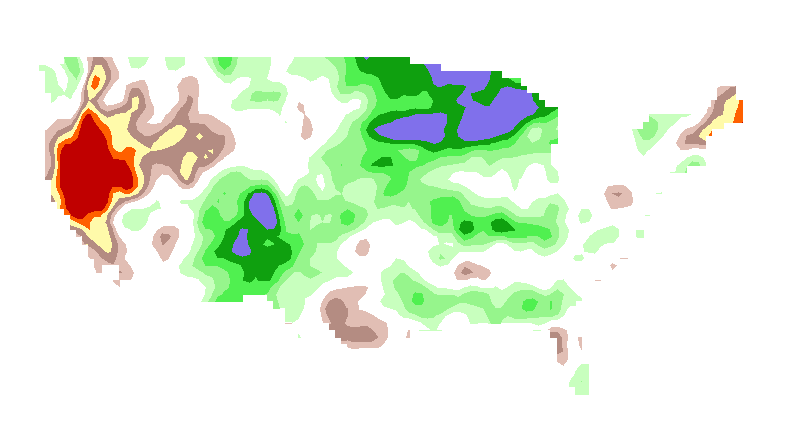 SPI 3 month CanCM4i Standardized Precipitation Index Outlook Lead 1