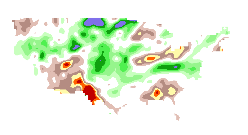 SPI 3 month NASA Standardized Precipitation Index Outlook Lead 1