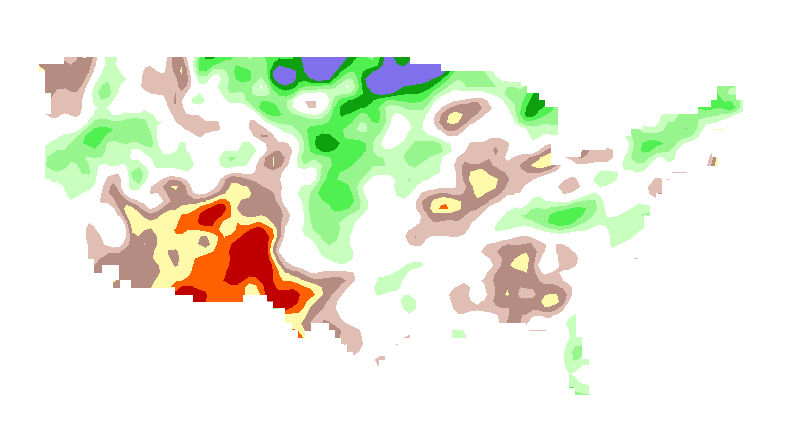 SPI 6 month NASA Standardized Precipitation Index Outlook Lead 2