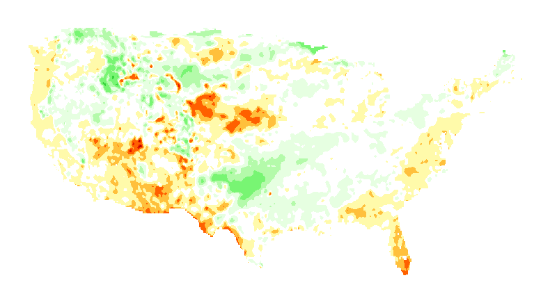 NOAH Soil Moisture Profile Anomaly 10 to 40 centimeters