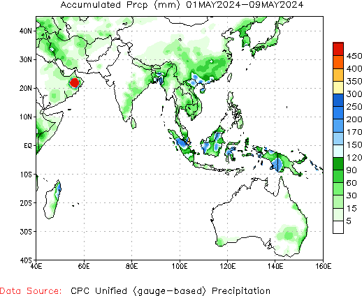 May to current Total Precipitation (millimeters)