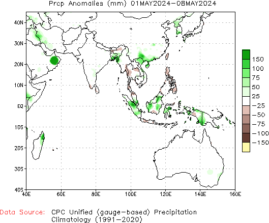 May to current Precipitation Anomaly (millimeters)