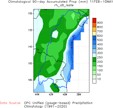 90-Day Normal Precipitation (mm)