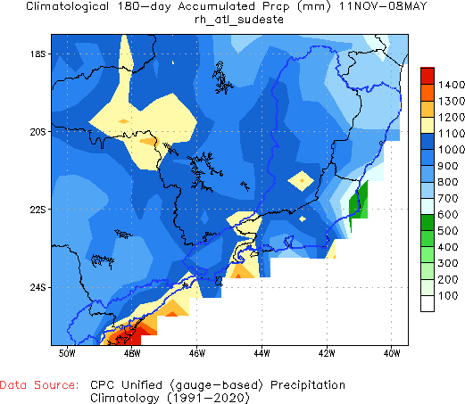 180-Day Normal Precipitation (mm)