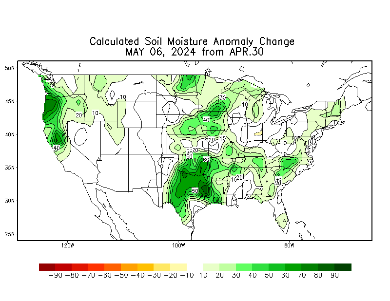 Monthly Soil moisture anomaly map