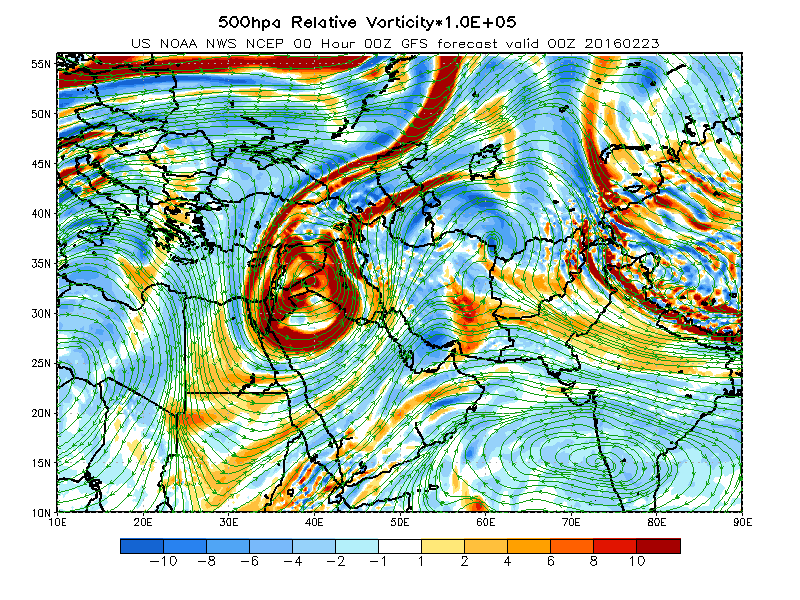 500hpa Relative Vorticity