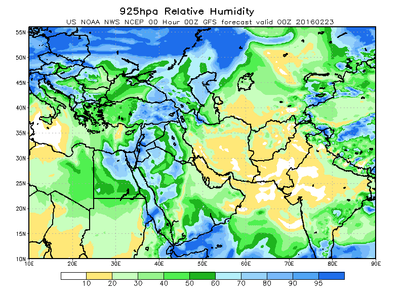 925hpa Relative Humidity