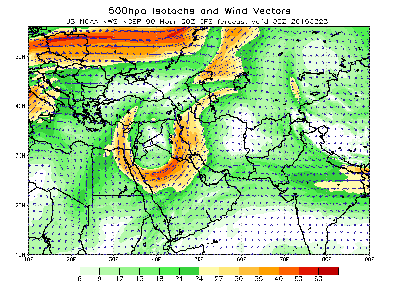 500hpa Winds