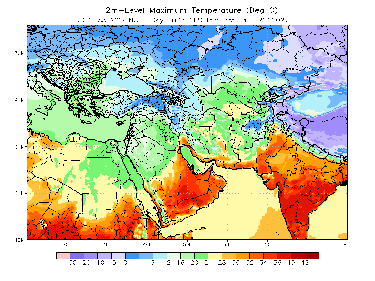 2m-level Maximum Temperature