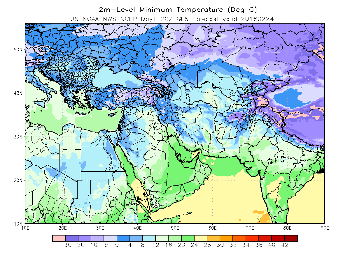 2m-level Minimum Temperature