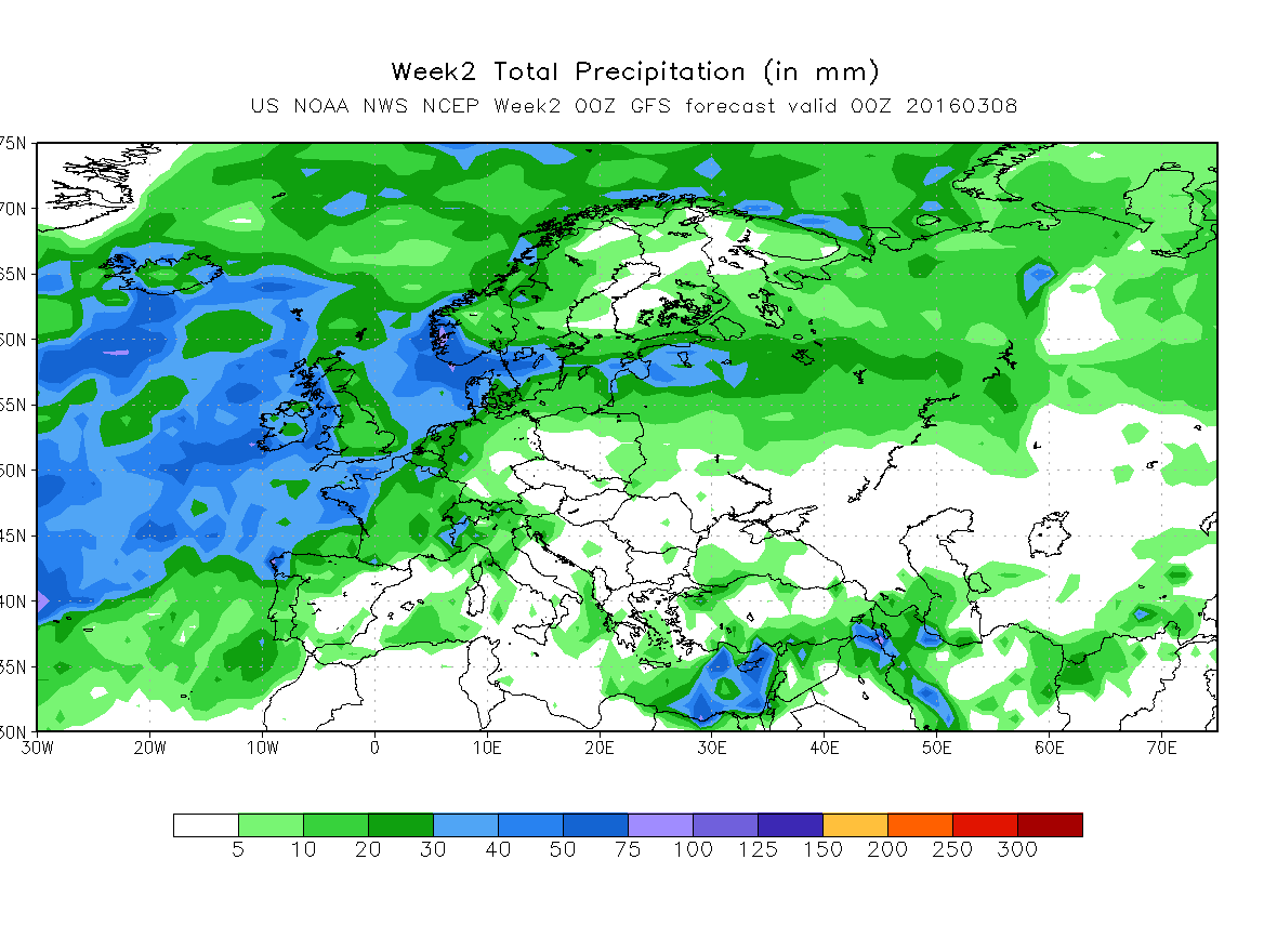 Lluvia acumulada en 2 semanas