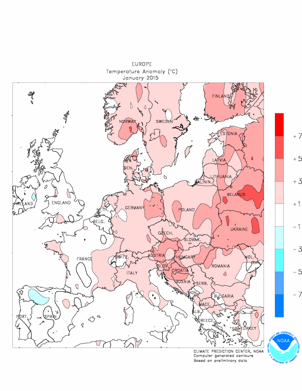 Anomalie Temperature (3 mesi)