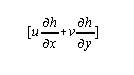 formula defining scalar product of the surface wind vector and the horizontal gradient of orography