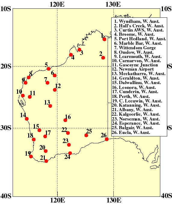 Map of western Australia