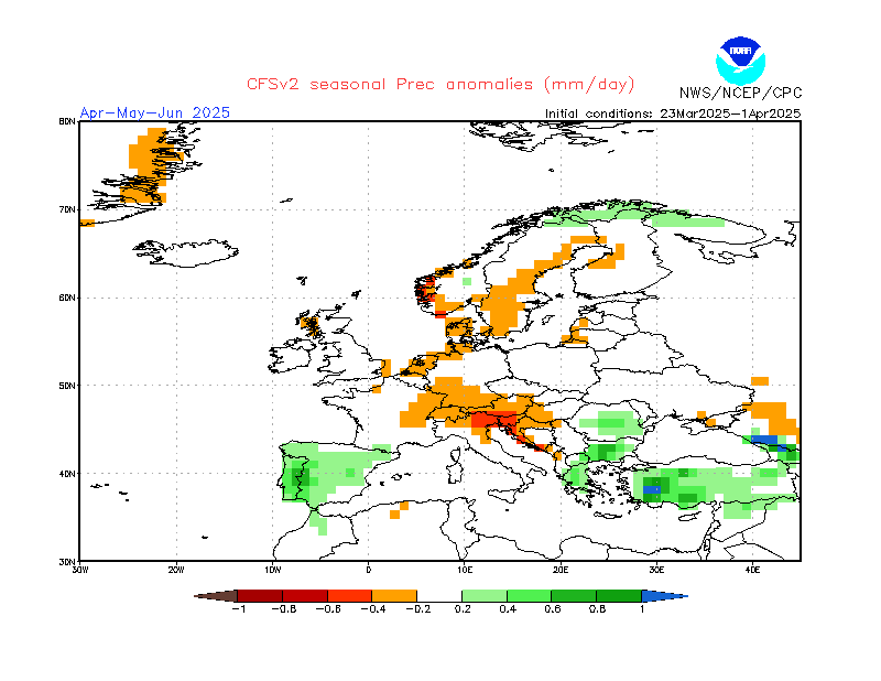 Anomalia precipitazioni (NCEP/CPC)