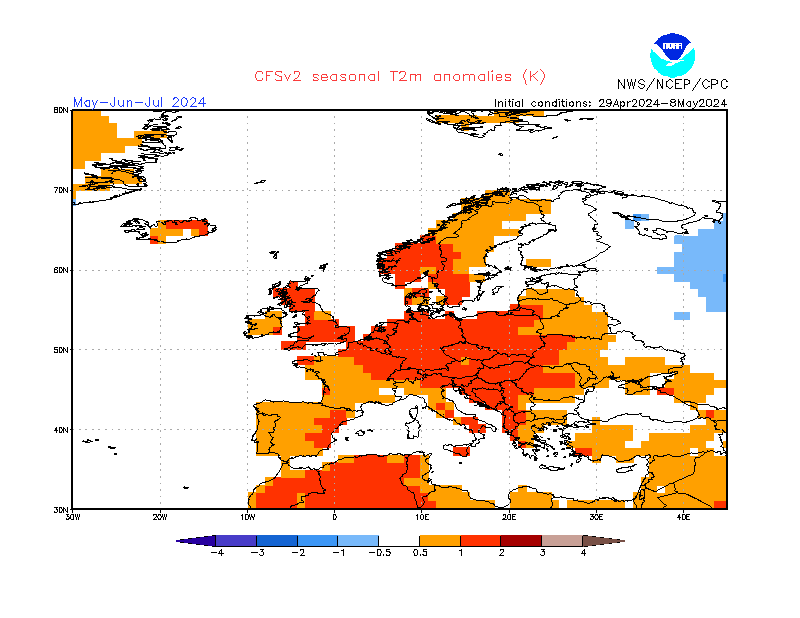 Anomalia temperatura 2m (NCEP/CPC)