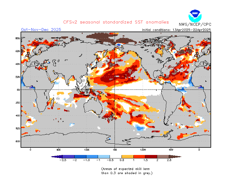 JFM 2016 SST Anomalies from NOAA