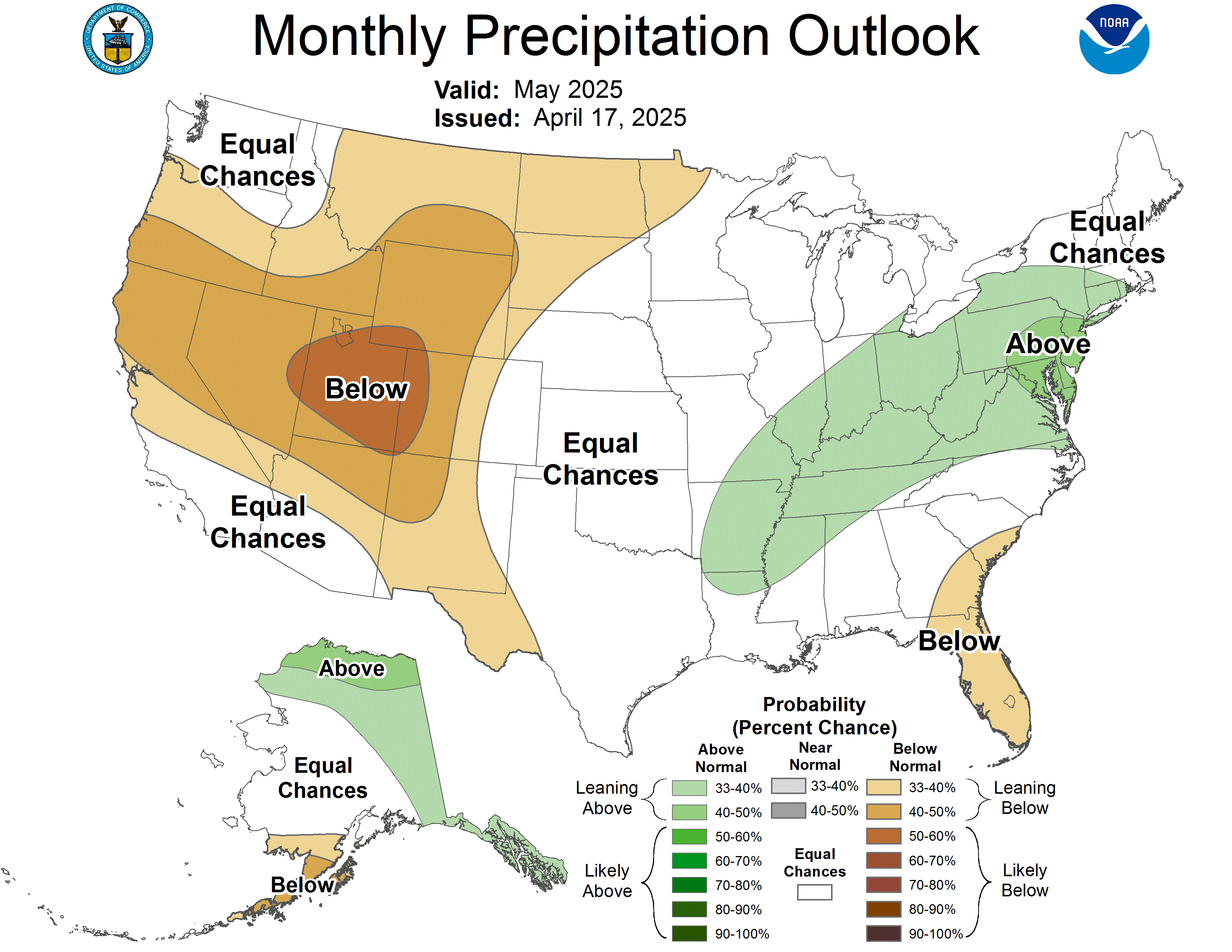 Seasonal Precip Outlook 1 Month 