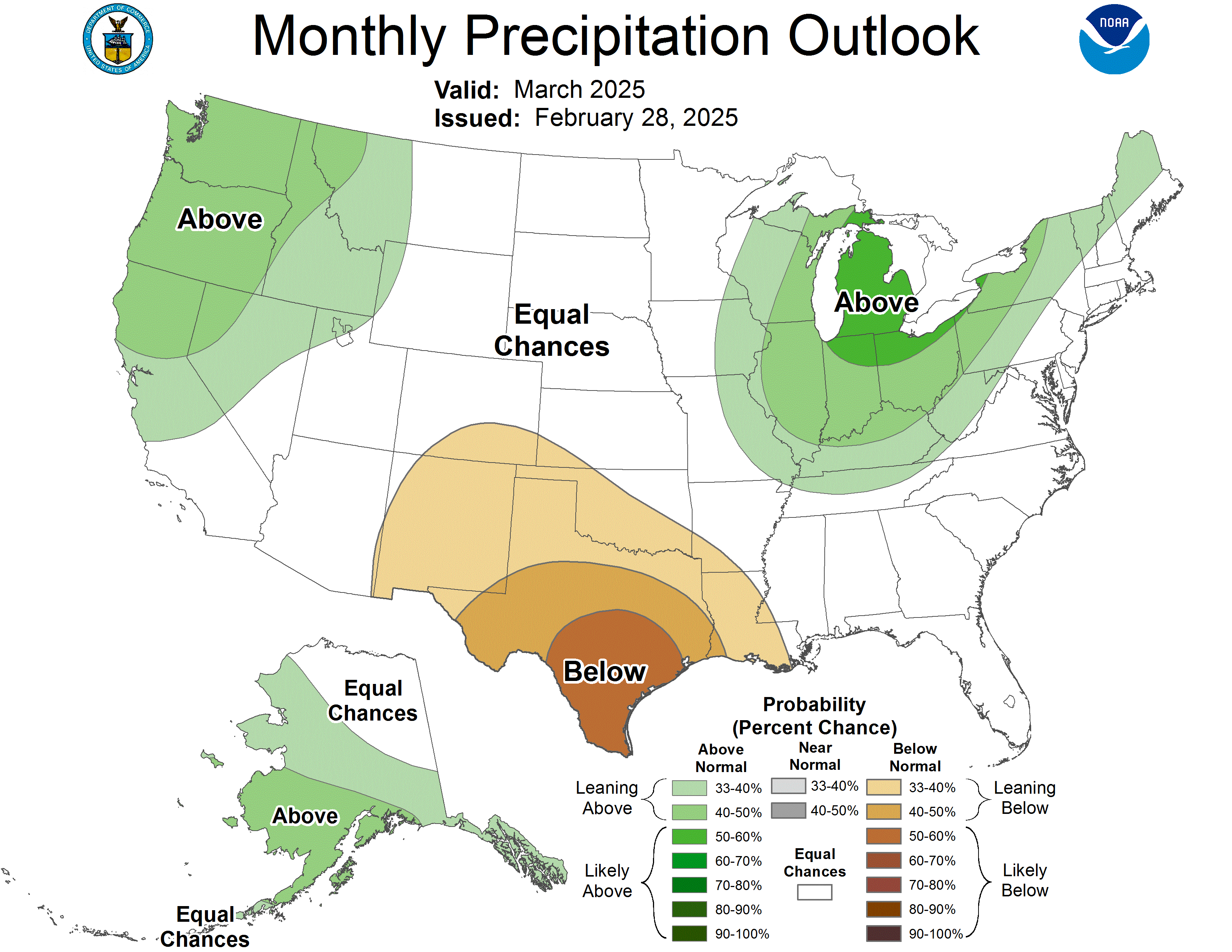 One Month Outlook Precipitation