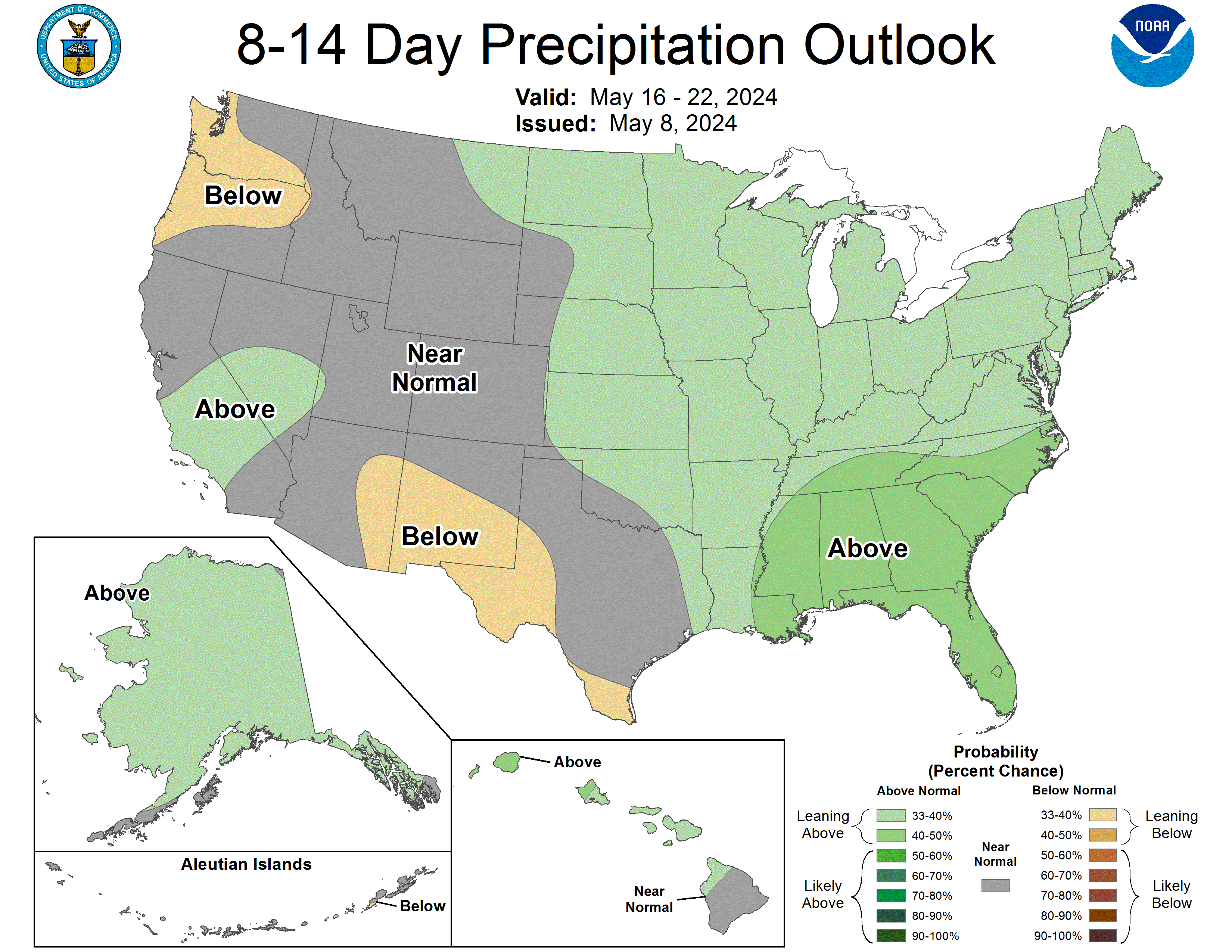 Current 8 - 14 Day Precipitation Outlook