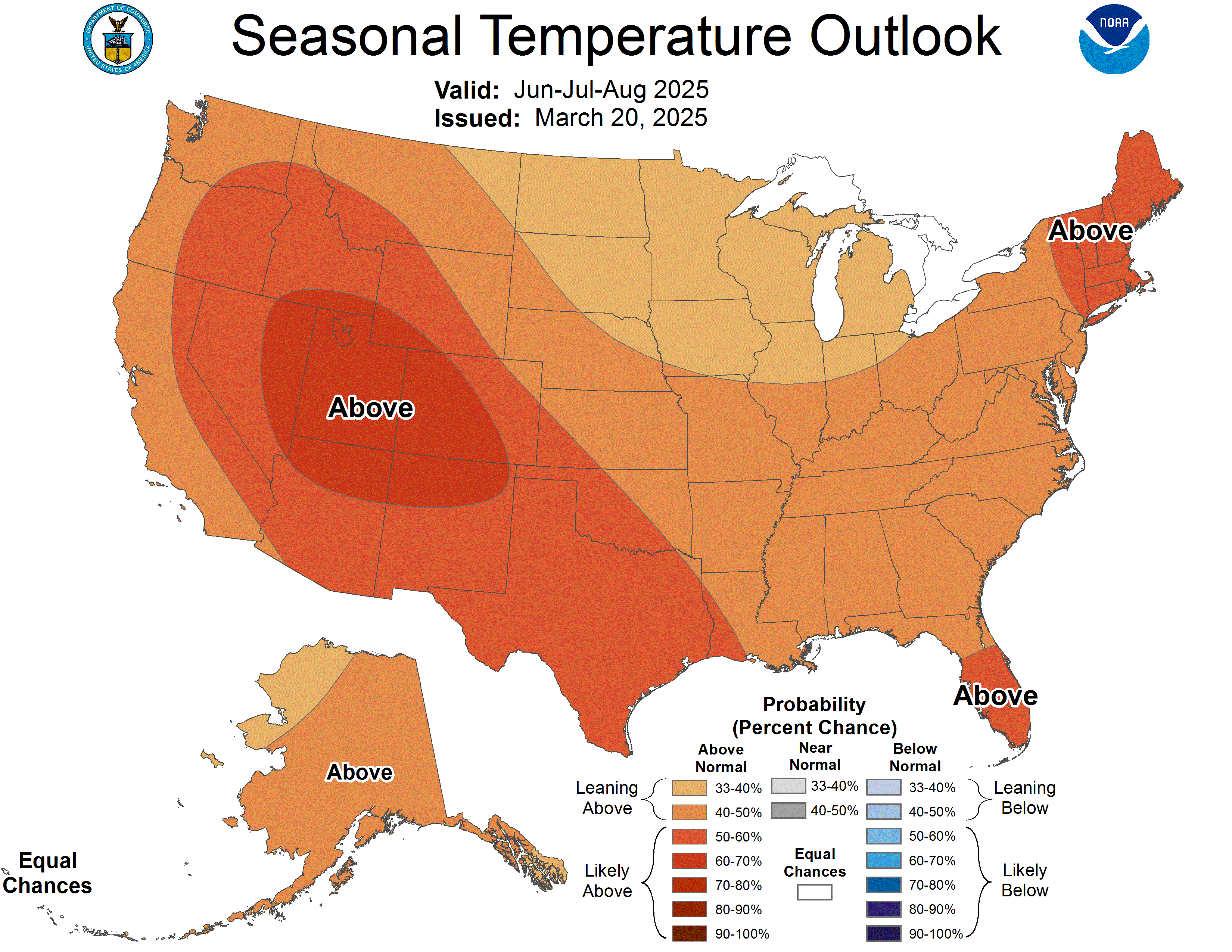 Seasonal Temperature Outlook 2.5 Lead