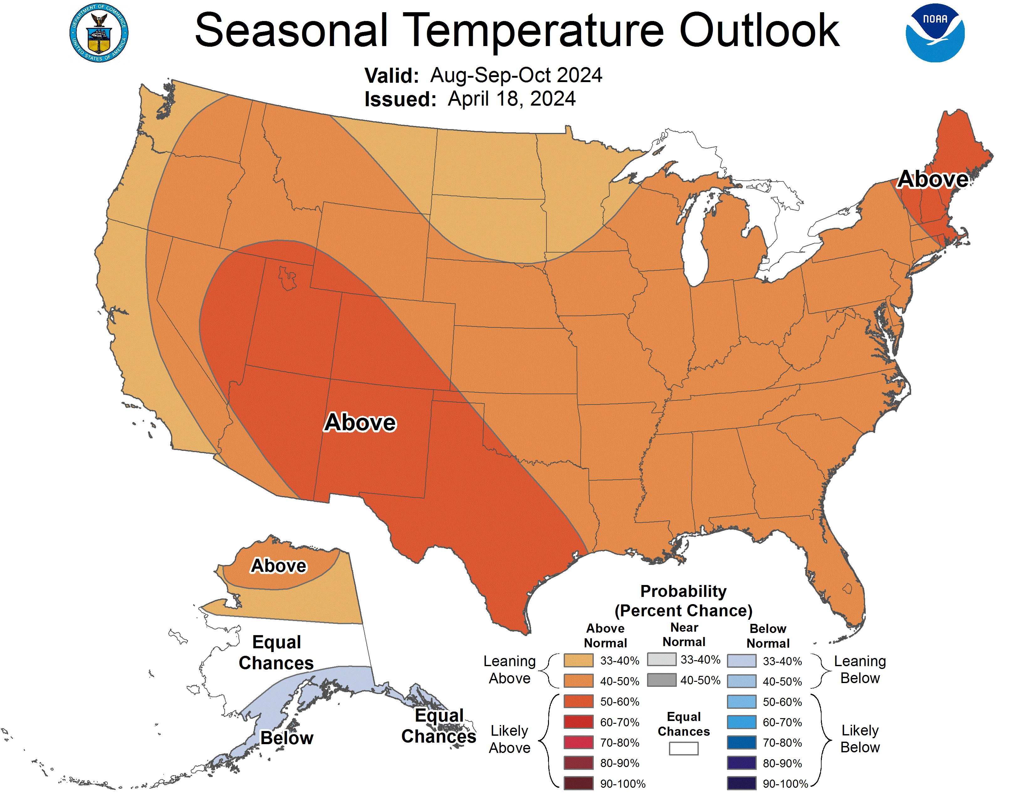 January, February, March Temperature Probability