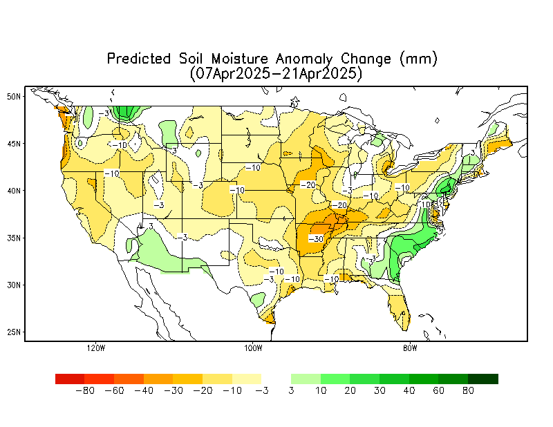 Week 2 Soil Moisture Anomaly Change