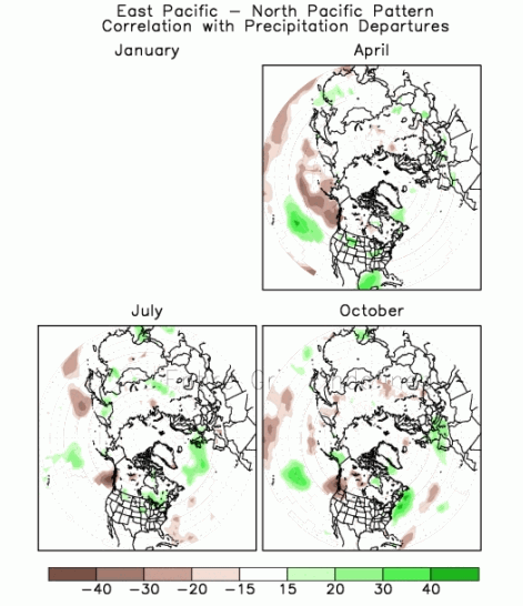 EP-NP Associated Precipitation Patterns