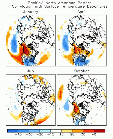 PNA Associated Temperature Patterns