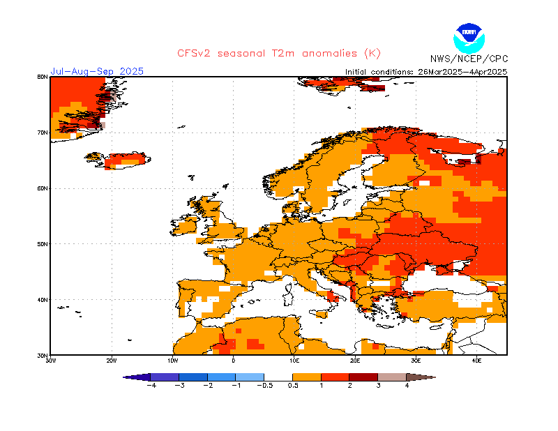 Stagionali NOAA temperature +2 trimestre