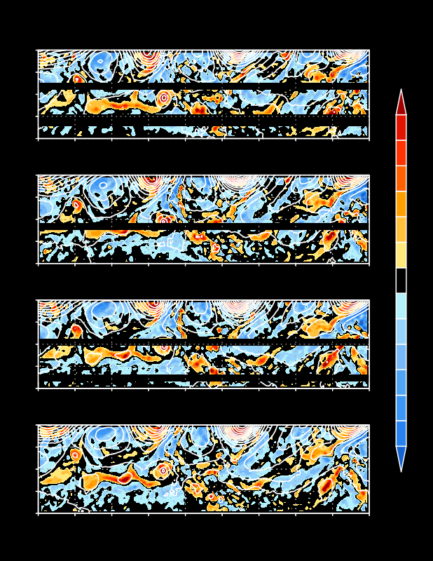 6-Hourly Heights and Vorticity at 600 Hectopascals