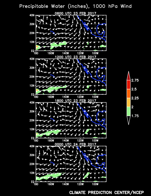 6-Hourly Precipitable Water