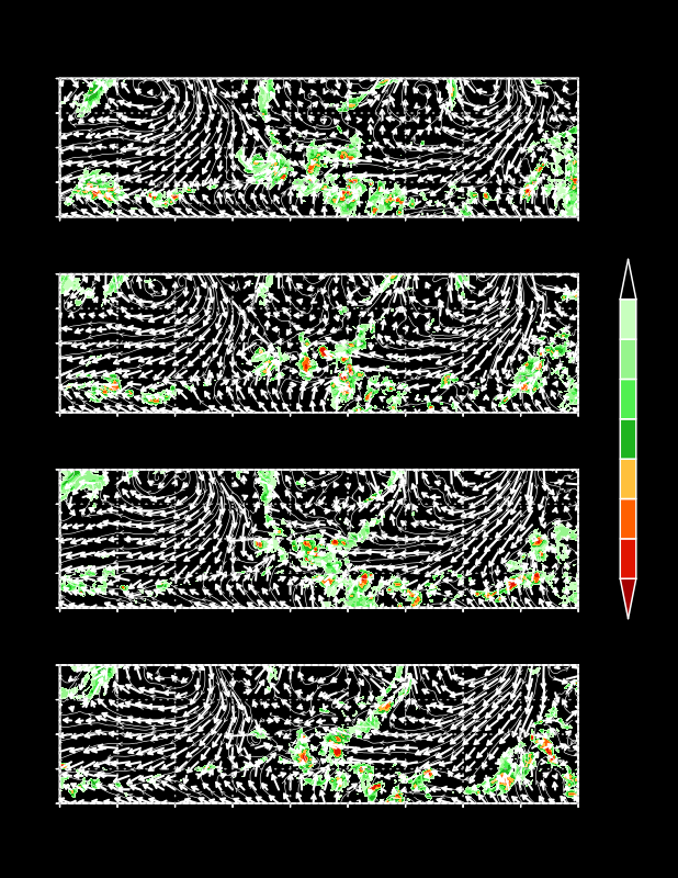 12-Hourly Streamlines, Winds, and Infrared Temperatures at 1000 Hectopascals