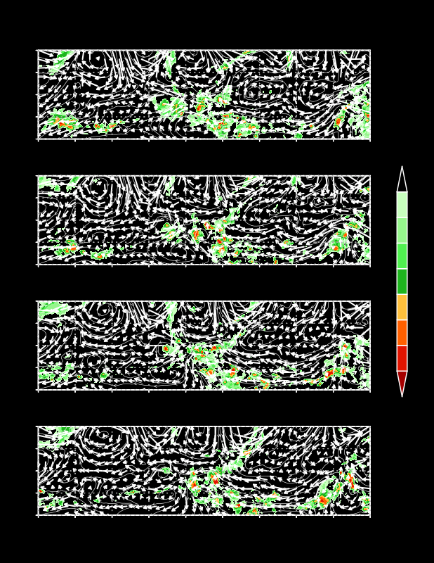 12-Hourly Streamlines, Winds, and Infrared Temperatures at 600 Hectopascals