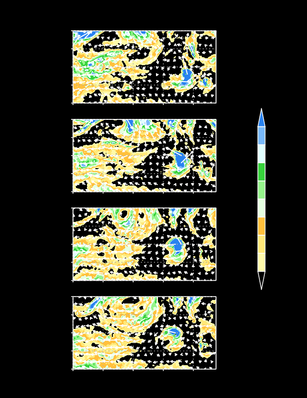 24-Hour Wind Speed and Direction at 850 Hectopascals