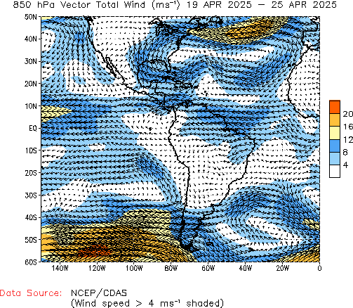 Weekly 850hPa Winds