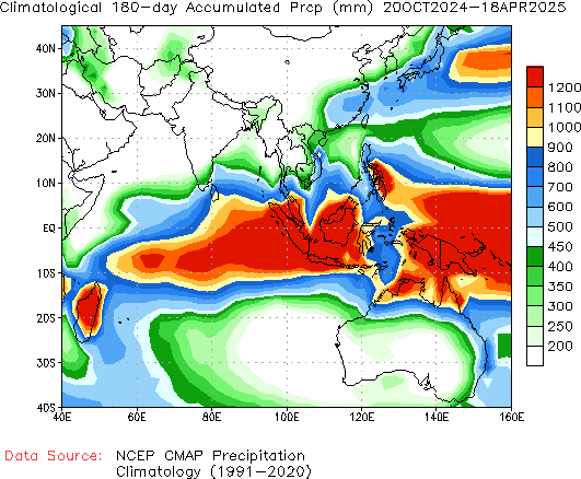 180-Day Normal Precipitation (mm)