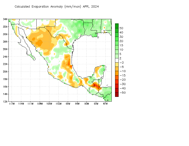 Monthly Evaporation Anomaly