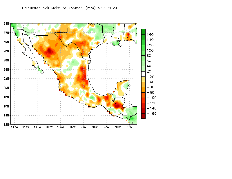 Monthly Soil Moisture Anomaly