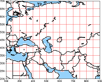 map of Russia with grid regions