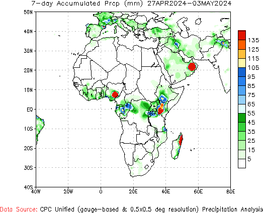 7-day Total Precipitation (millimeters)