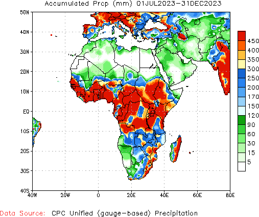 July to current Total Precipitation (millimeters)