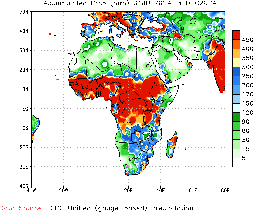 July to current Total Precipitation (millimeters)