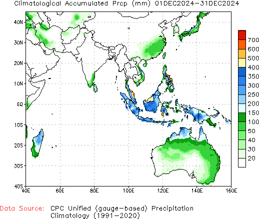 December to current Normal Precipitation (millimeters)