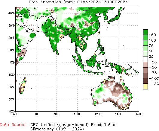 May to current Precipitation Anomaly (millimeters)